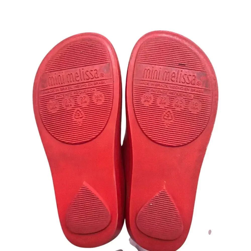 Mini Melissa Ultragirl + Disney Twins Mary Jane flats in red toddler size 10